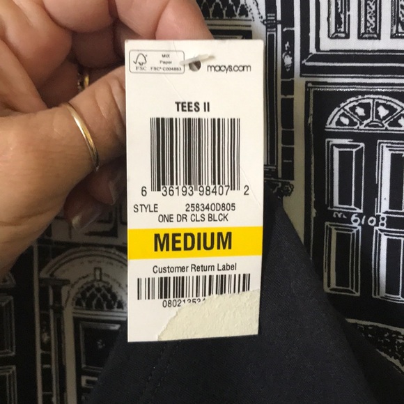 STYLE & CO GRAPHIC PRINT LONG SLEEVED TUNIC - Picture 5 of 5